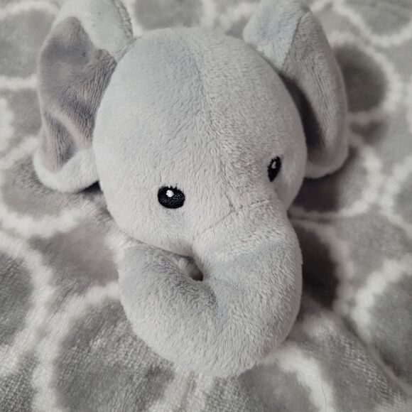 Hudson Baby | HB Gray & White Elephant Lovey - Picture 2 of 8